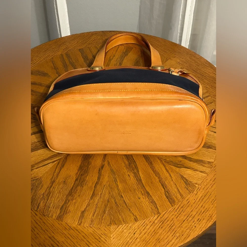Dooney & Bourke Navy Canvas Satchel/Bag - Picture 6 of 11